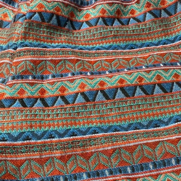 J. Crew Coral & Blue Patterned High-Waist Women's Shorts - Picture 4 of 4